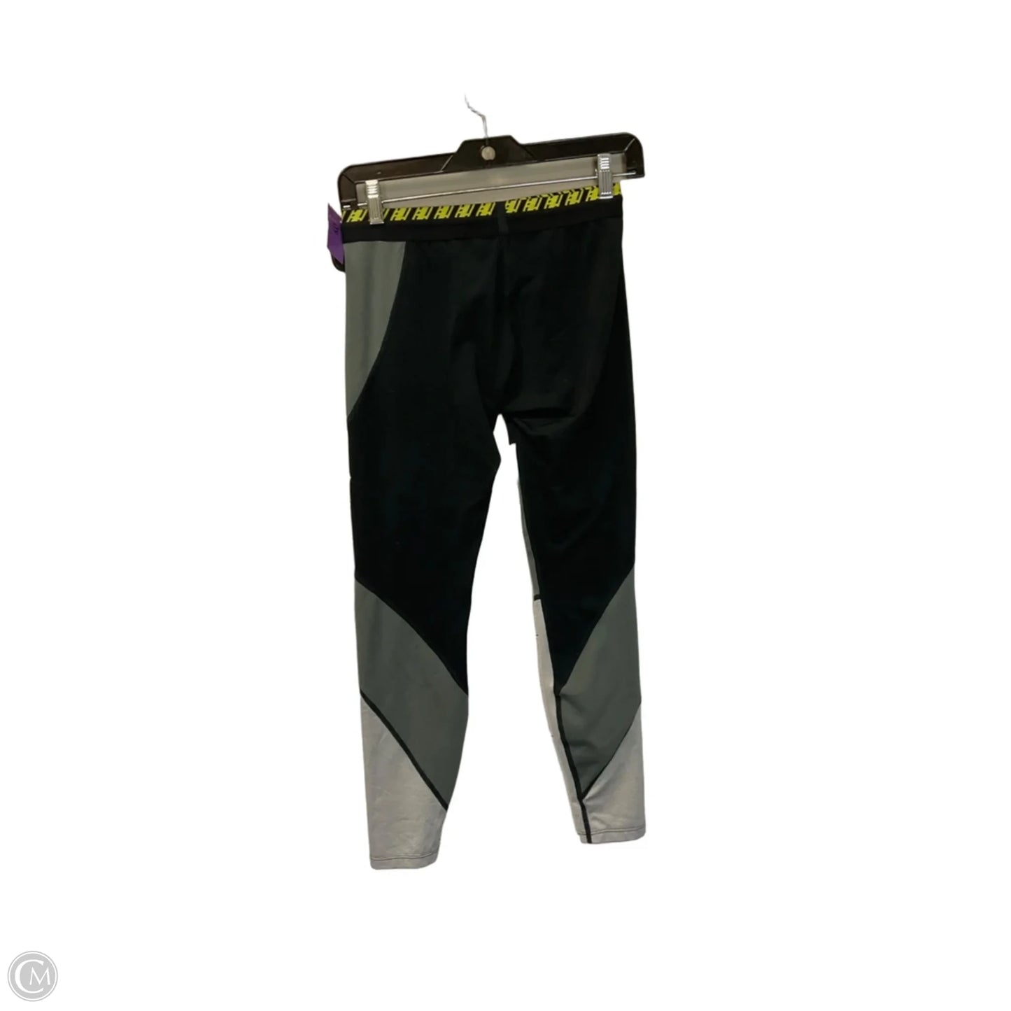 Athletic Leggings Capris By Hoka In Blue & Grey, Size: S