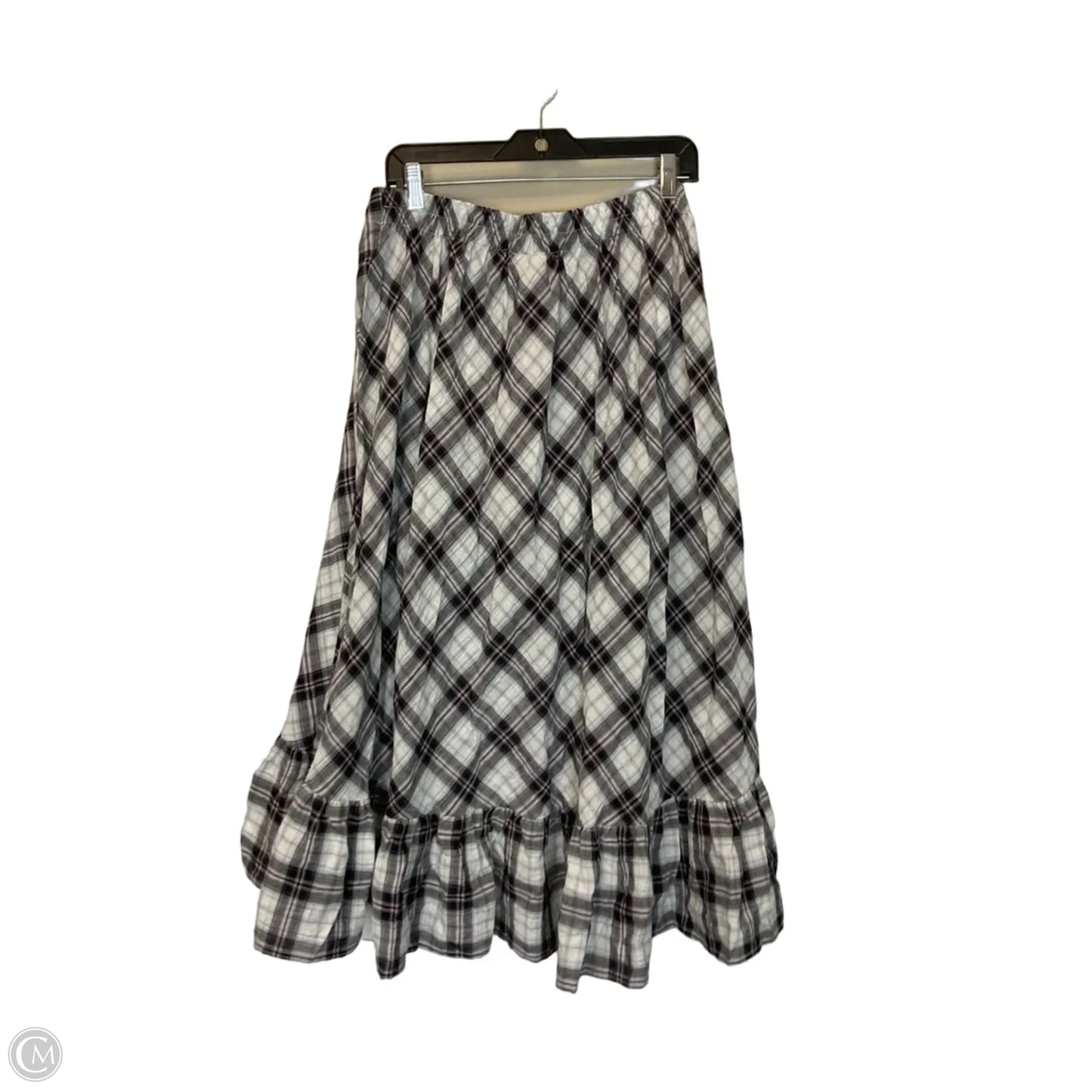 Skirt Maxi By Happily Grey In Black & White, Size: L