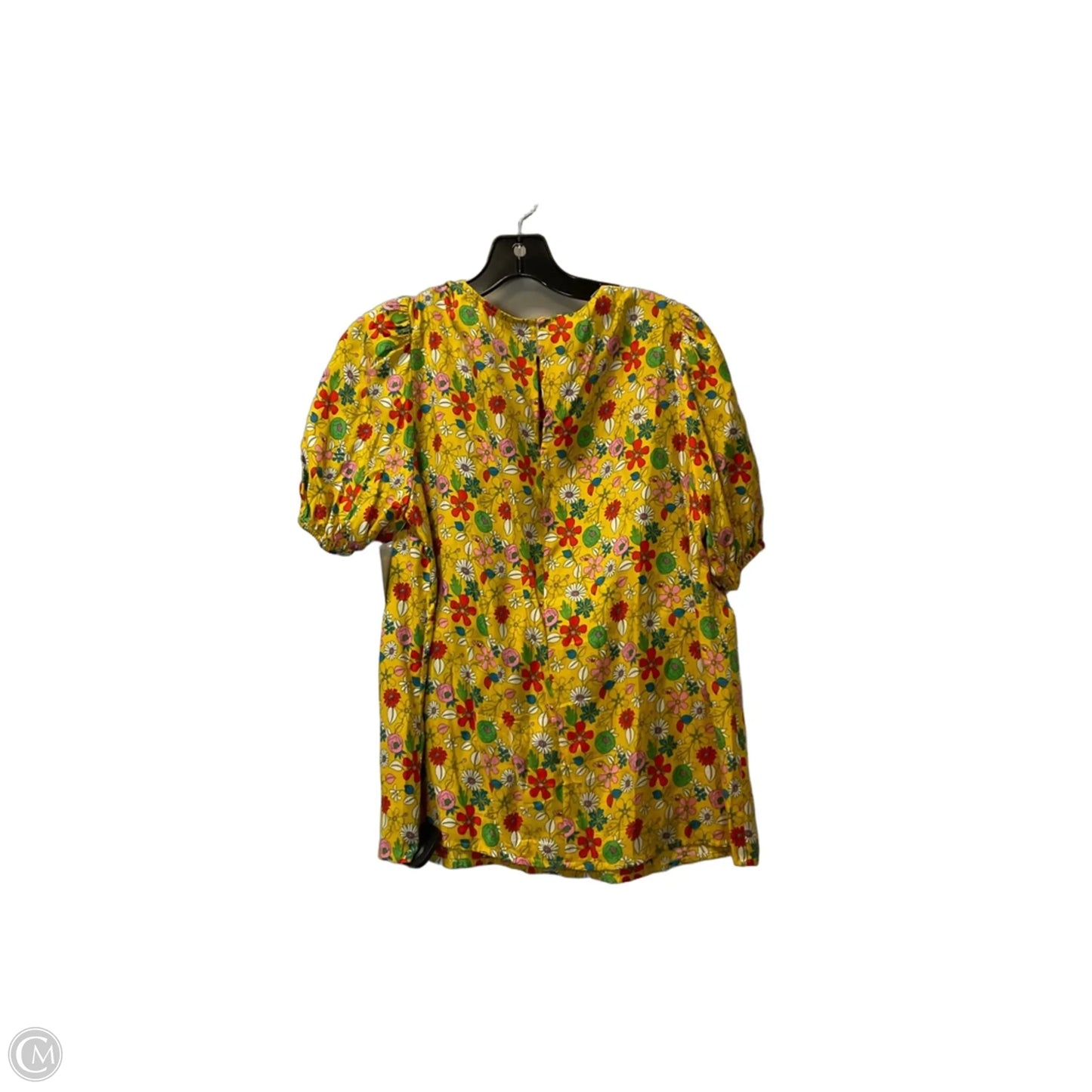 Top Short Sleeve By Boden In Yellow, Size: M