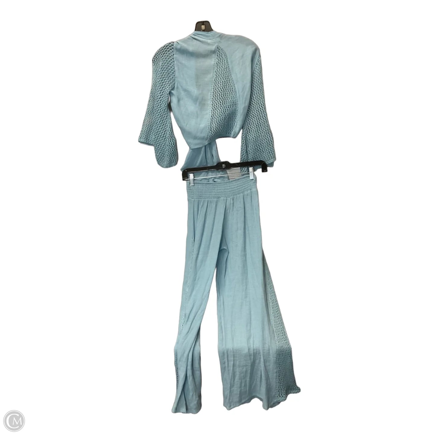 Pants Set 2pc By Elan In Blue, Size: S