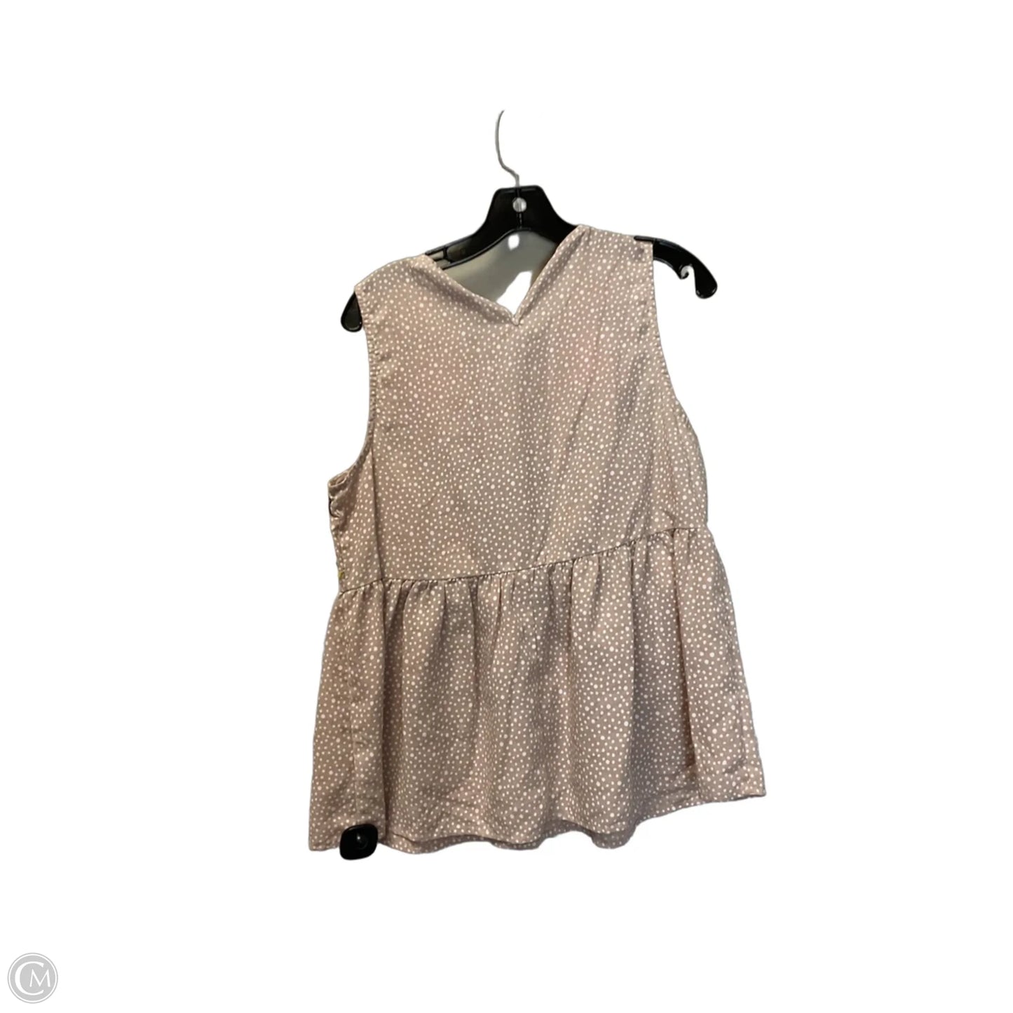 Top Sleeveless By Almost Pink In Cream, Size: S