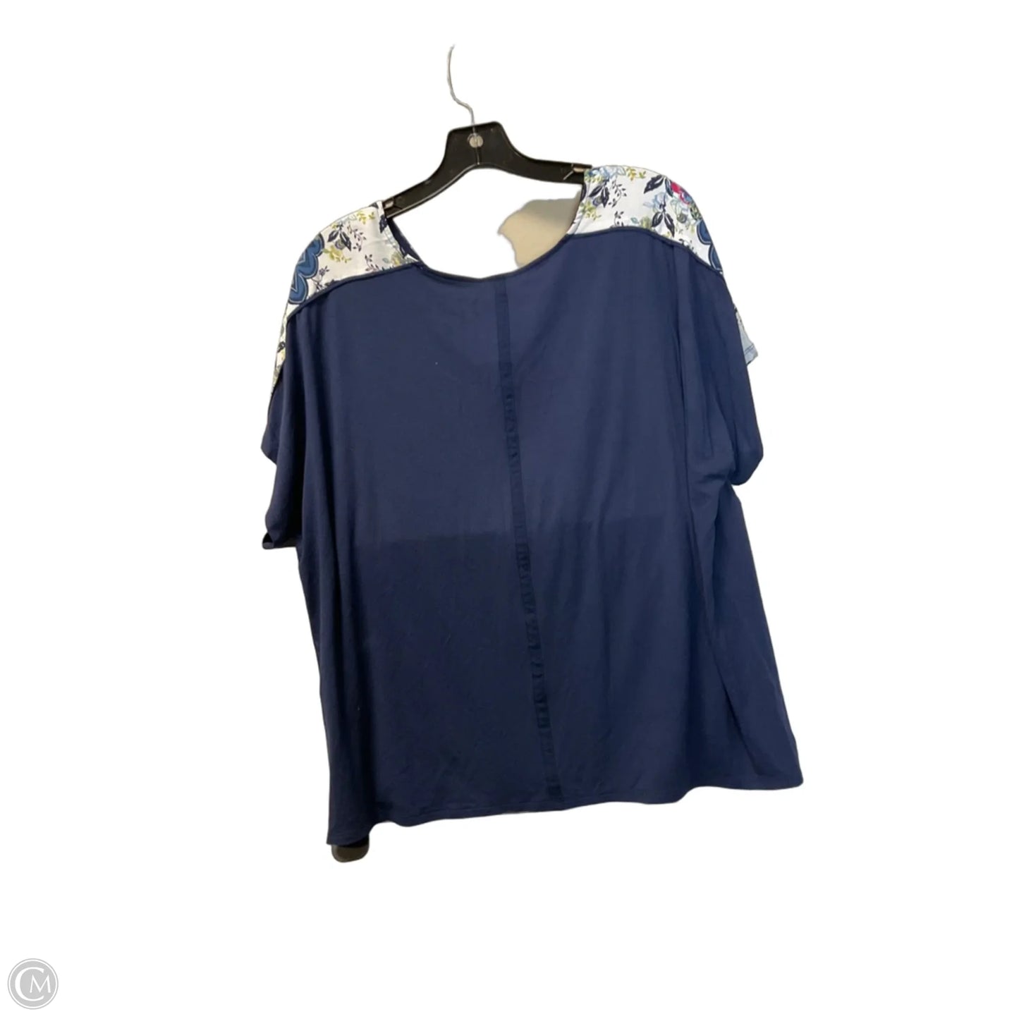 Top Short Sleeve By Chicos In Blue, Size: Xl