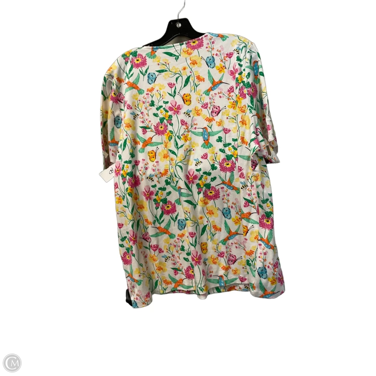 Top Short Sleeve By Kim Rogers In Floral Print, Size: 2x