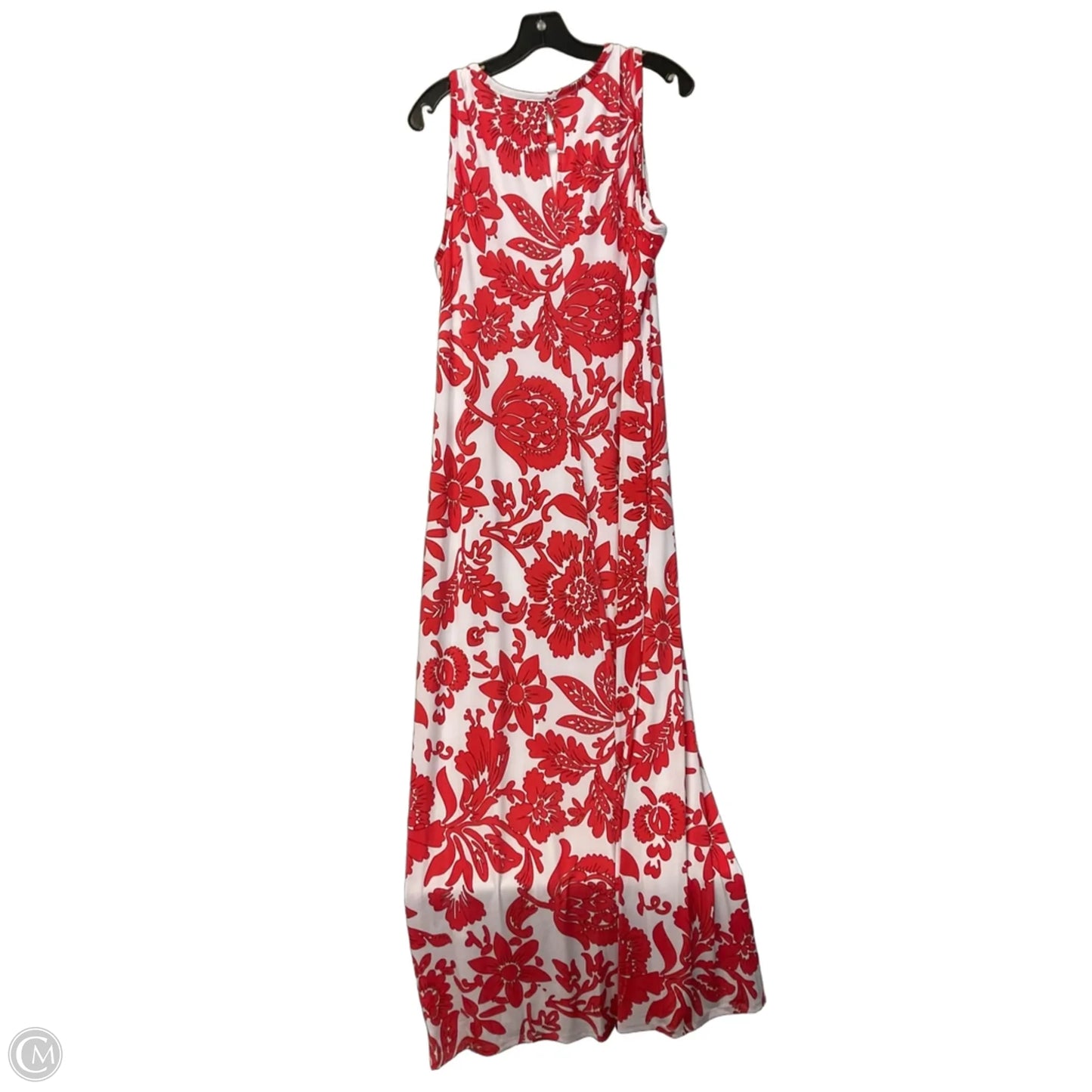 Dress Casual Maxi By Vince Camuto In Red & White, Size: L