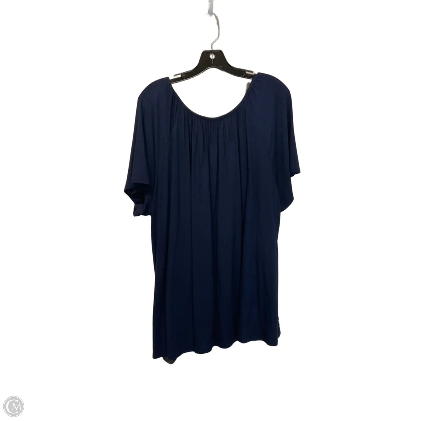 Top Short Sleeve By Cable And Gauge In Blue, Size: 2x