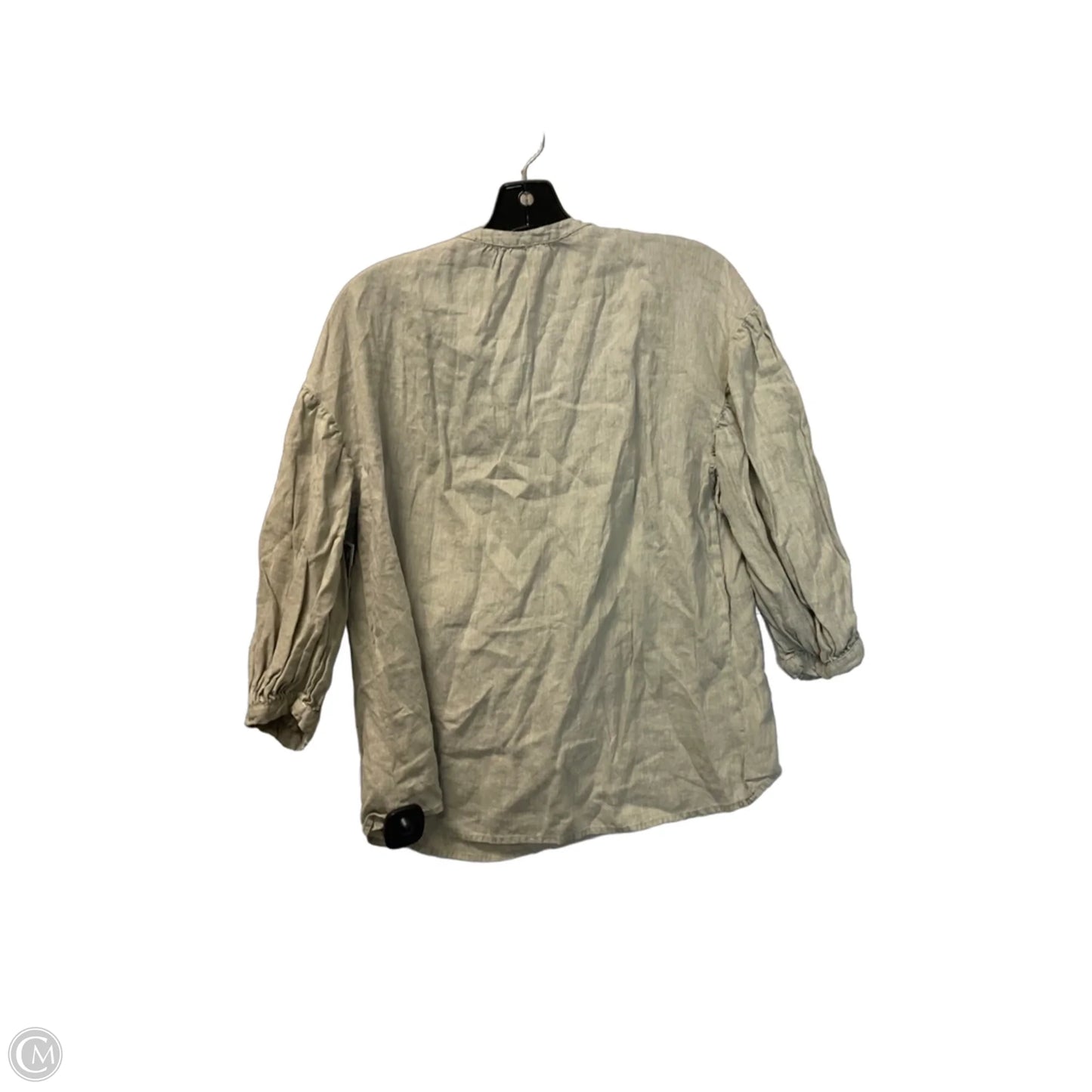 Top Long Sleeve By Zara In Green, Size: S