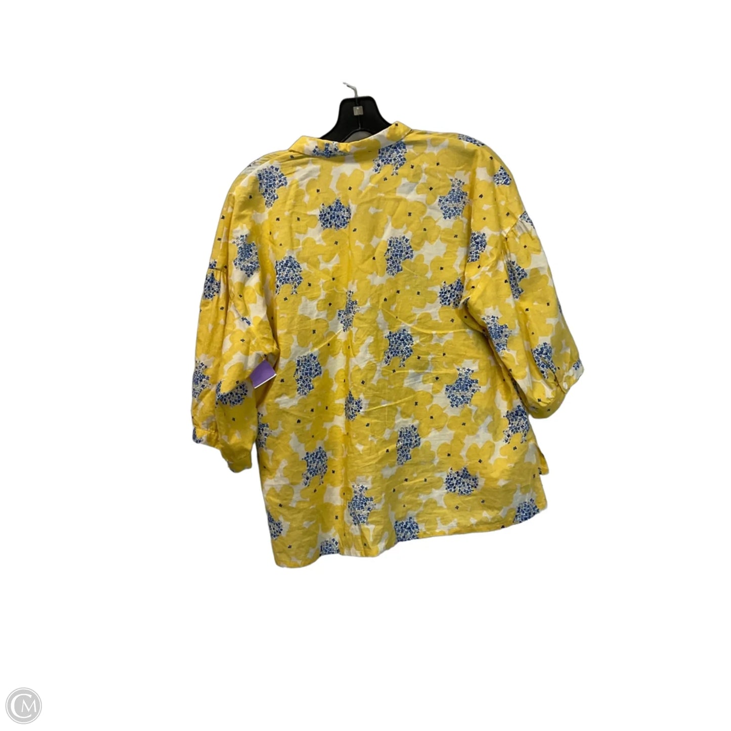 Top Short Sleeve By Cmc In Yellow, Size: S