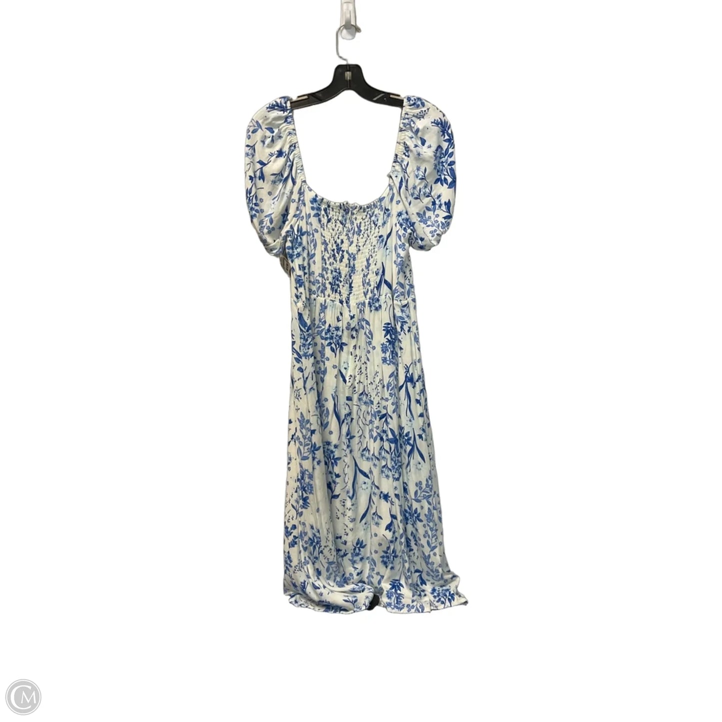 Dress Casual Maxi By Sugar Lips In Blue & Cream, Size: M