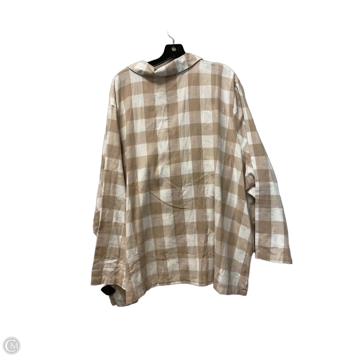 Top Long Sleeve By Old Navy In Plaid Pattern, Size: 4x