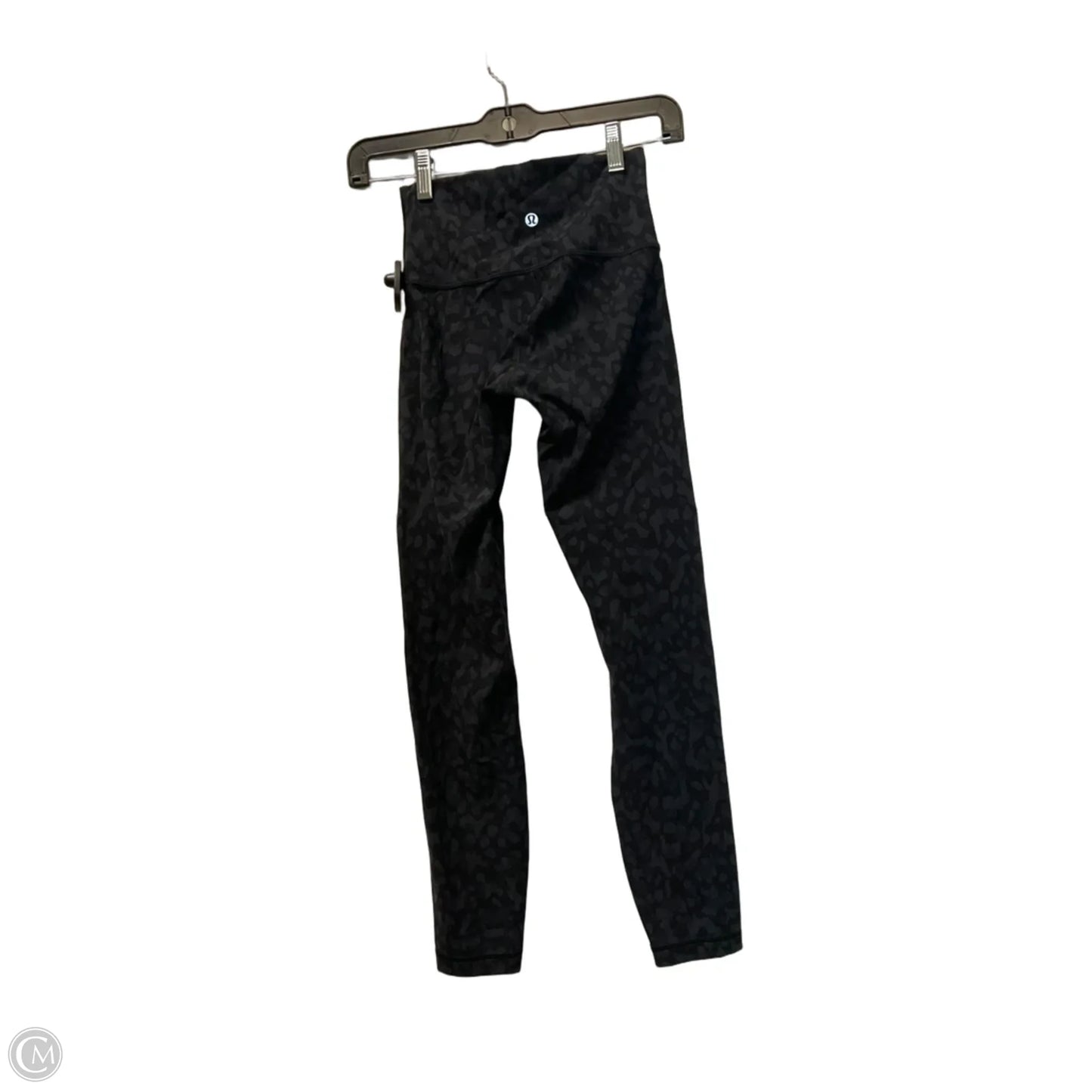 Athletic Leggings By Lululemon In Black & Grey, Size: 2