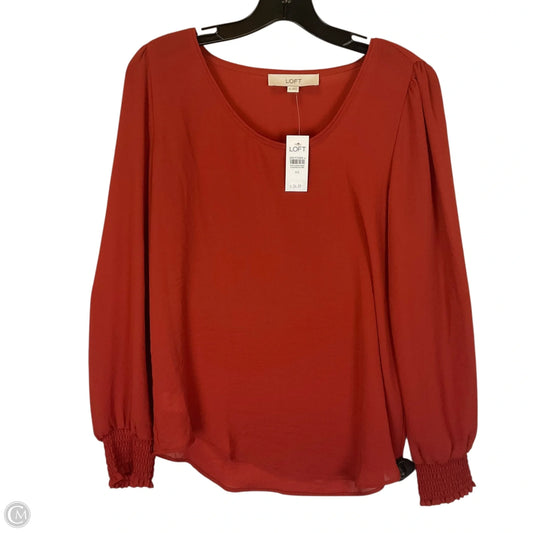 Top Long Sleeve By Loft In Orange, Size: Xs