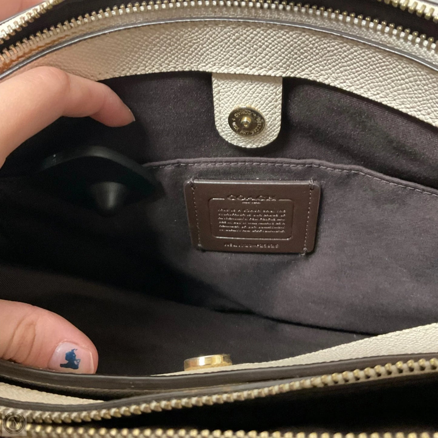 Handbag Designer By Coach, Size: Medium