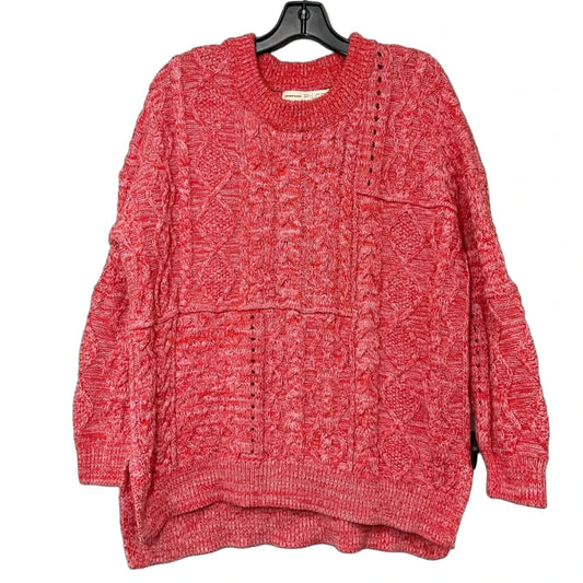 Sweater By Pilcro In Orange & Pink, Size: M