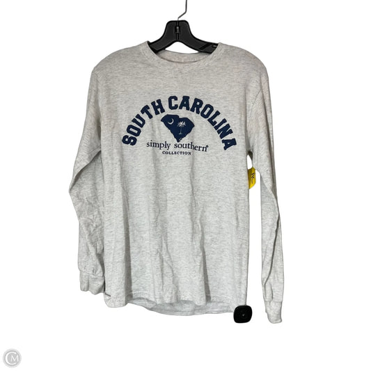 Top Long Sleeve By Simply Southern In Blue & Grey, Size: S
