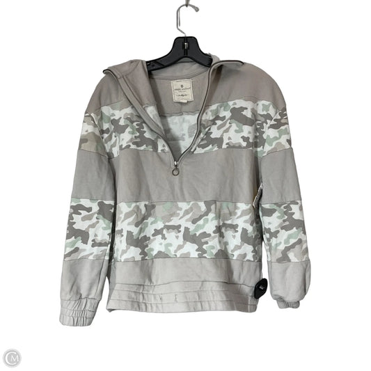 Sweatshirt Collar By Simply Southern In Grey, Size: S