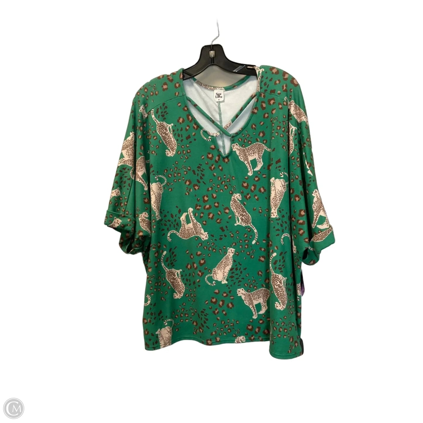 Top Short Sleeve By Sew In Love In Animal Print, Size: M