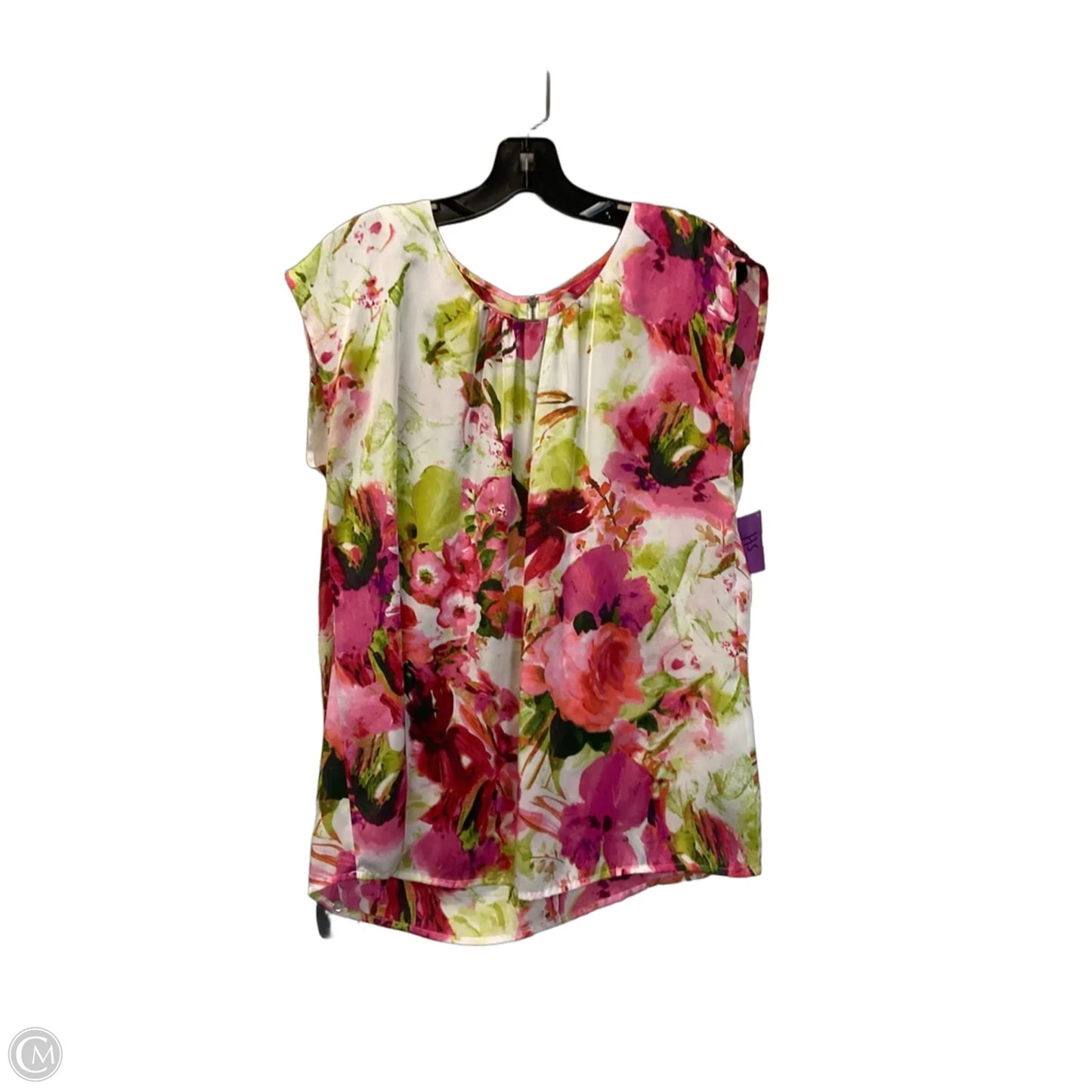Top Short Sleeve By Sunny Leigh In Floral Print, Size: L