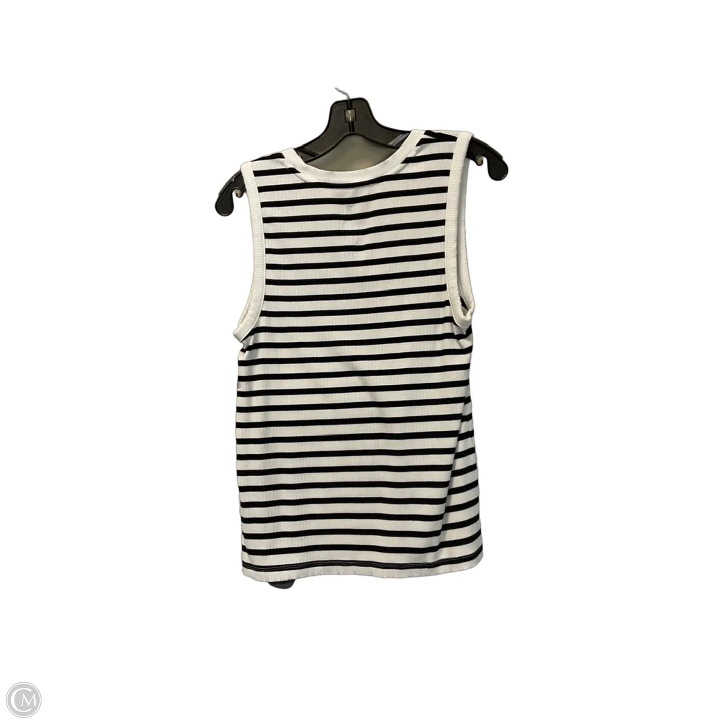Top Sleeveless By Nine West In Striped Pattern, Size: L