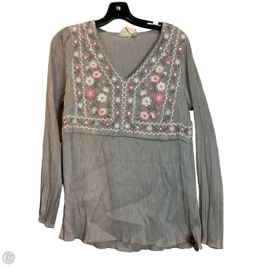 Top Long Sleeve By Savanna Jane In Multi-colored, Size: L