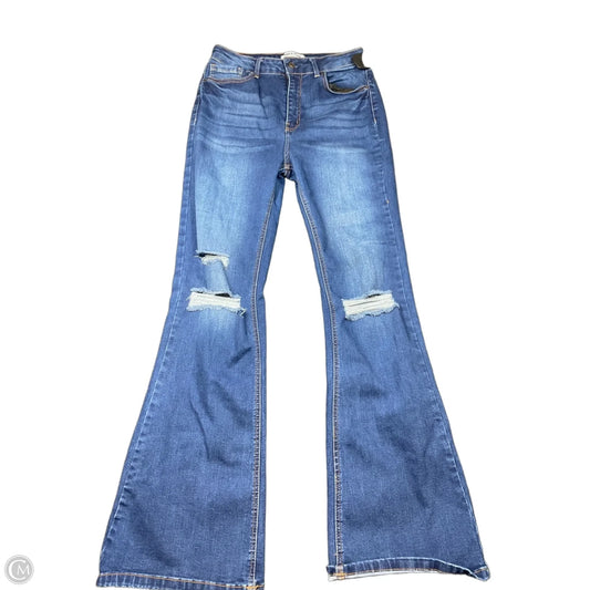 Jeans Flared By Wax Jean In Blue Denim, Size: 10