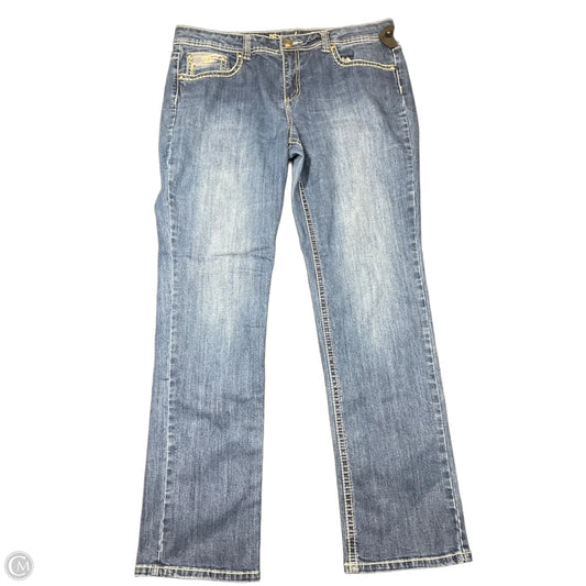 Jeans Straight By New Directions In Blue Denim, Size: 16