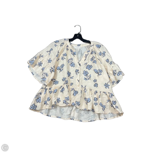 Top Short Sleeve By Vestique In Floral Print, Size: S