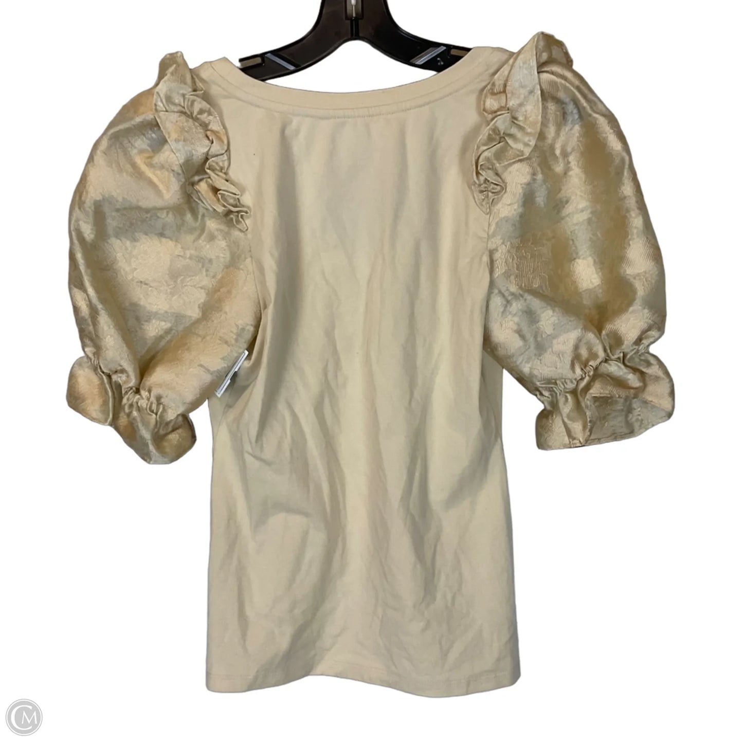 Top Short Sleeve By Anthropologie In Taupe, Size: S