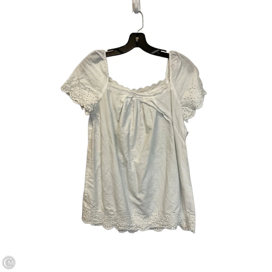 Top Short Sleeve By Talbots In White, Size: S