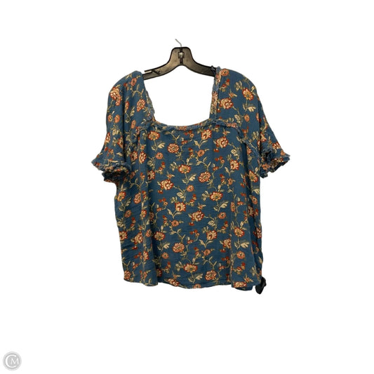 Top Short Sleeve By Wonderly In Blue, Size: M
