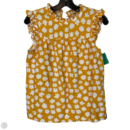 Top Sleeveless By J. Crew In Yellow, Size: 4