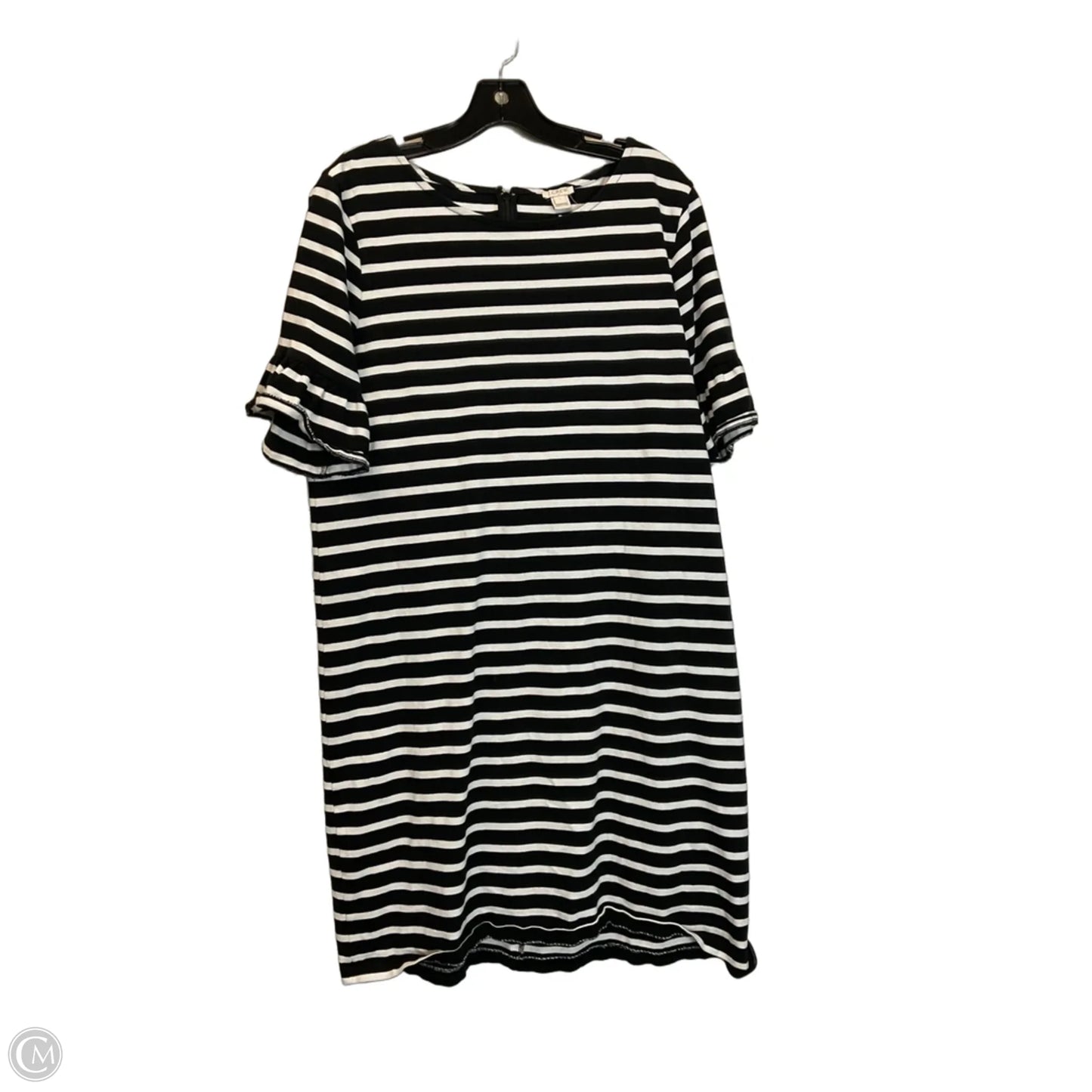 Dress Casual Midi By J. Crew In Black & White, Size: L