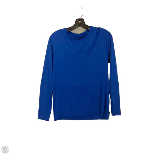 Athletic Top Long Sleeve Crewneck By Lululemon In Blue, Size: M