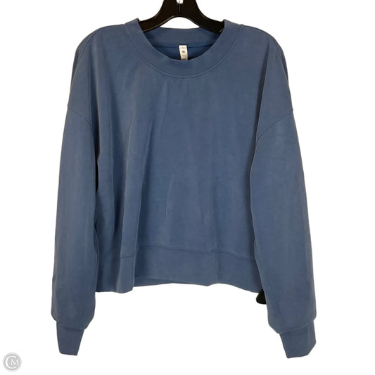 Athletic Sweatshirt Crewneck By Lululemon In Blue, Size: 8