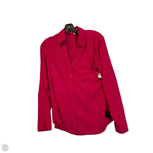 Top Long Sleeve By Express In Pink, Size: S