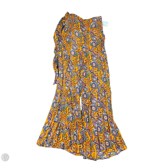 Pants Wide Leg By Free People In Yellow, Size: S