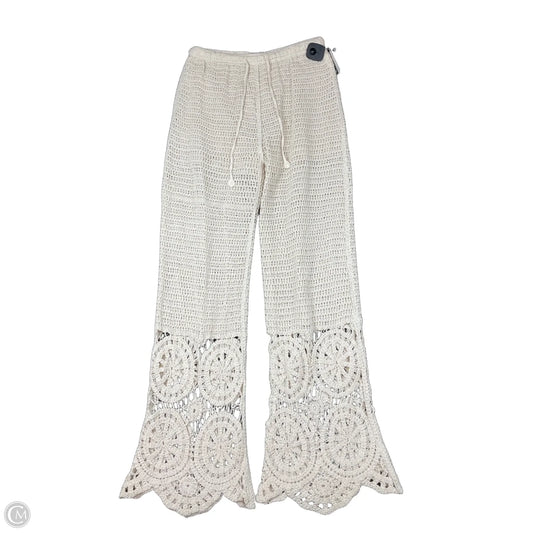 Pants Wide Leg By Solitaire In Cream, Size: M
