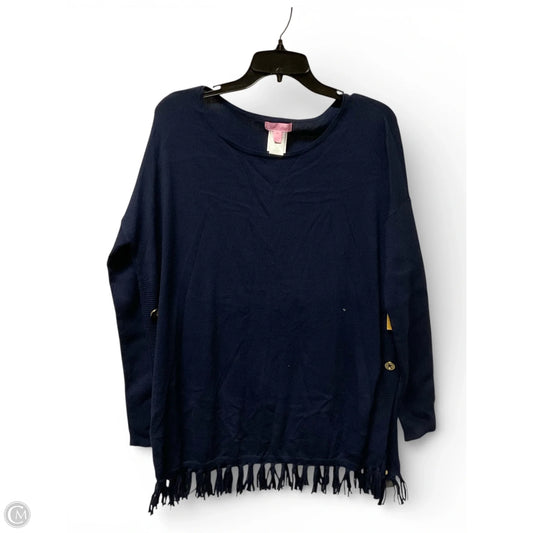 Top Long Sleeve Designer By Lilly Pulitzer In Navy, Size: M