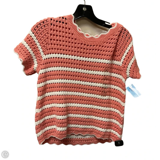 Sweater Short Sleeve By Gap In Coral, Size: S