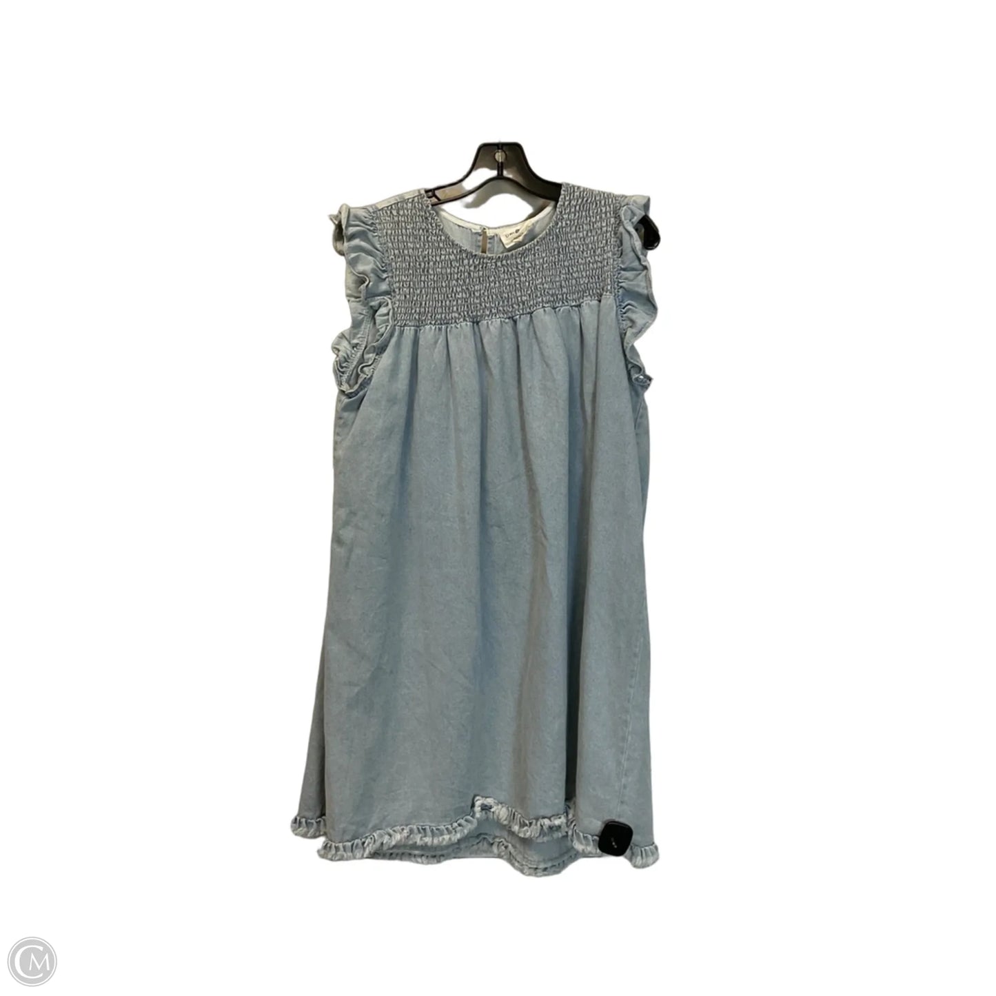 Dress Casual Short By Umgee In Blue Denim, Size: M