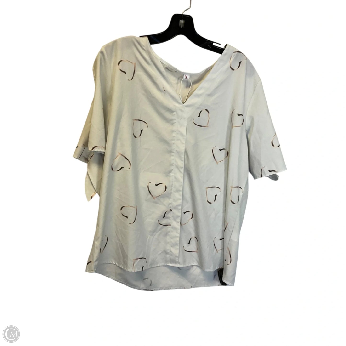 Top Short Sleeve By Clothes Mentor In White, Size: Xl