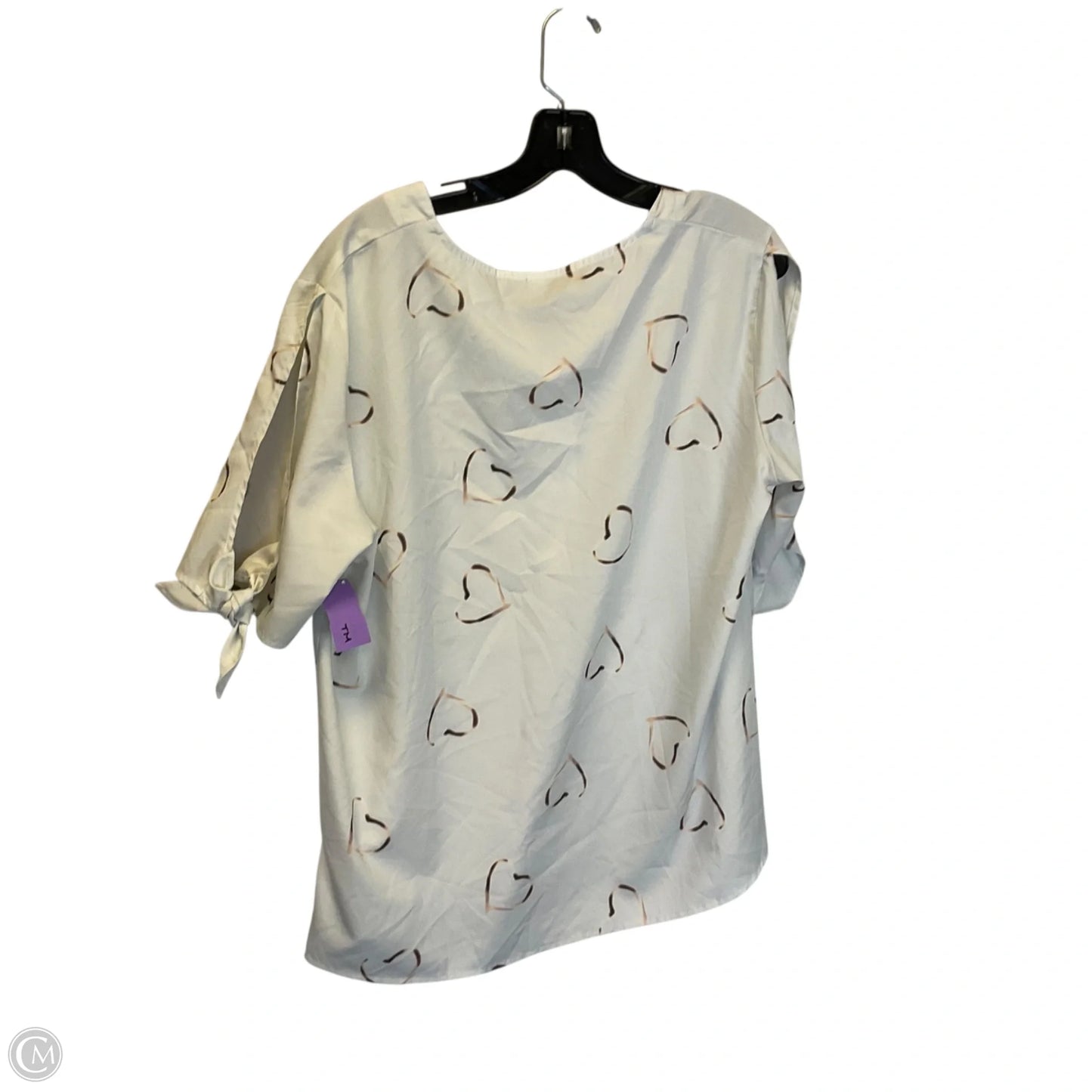 Top Short Sleeve By Clothes Mentor In White, Size: Xl