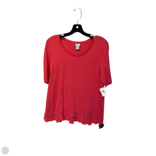 Top Short Sleeve By Chicos In Red, Size: M