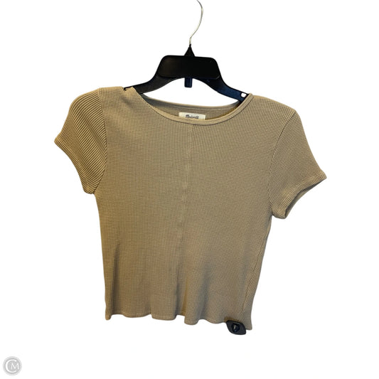Top Short Sleeve By Madewell In Tan, Size: S