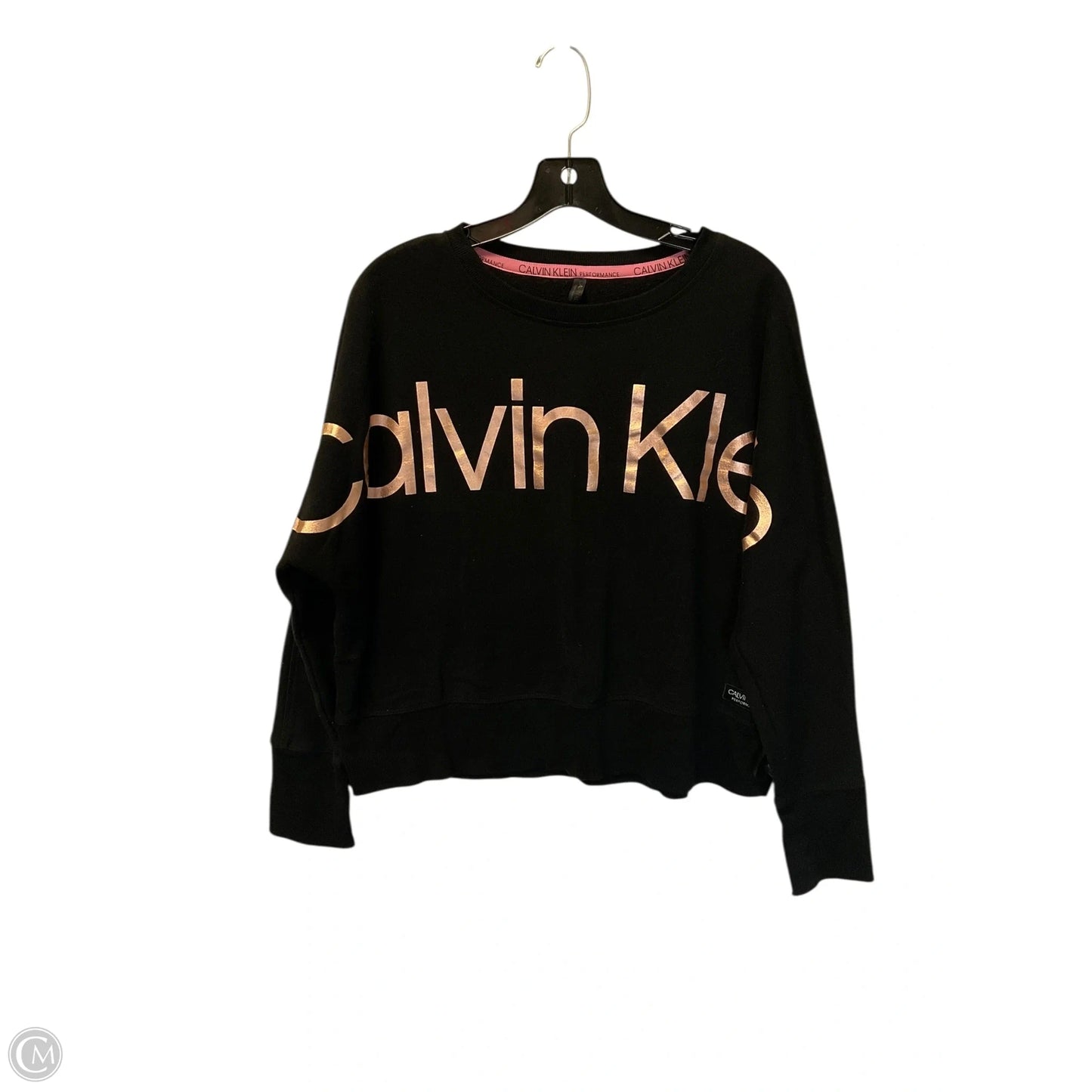 Sweatshirt Crewneck By Calvin Klein Performance In Black, Size: M
