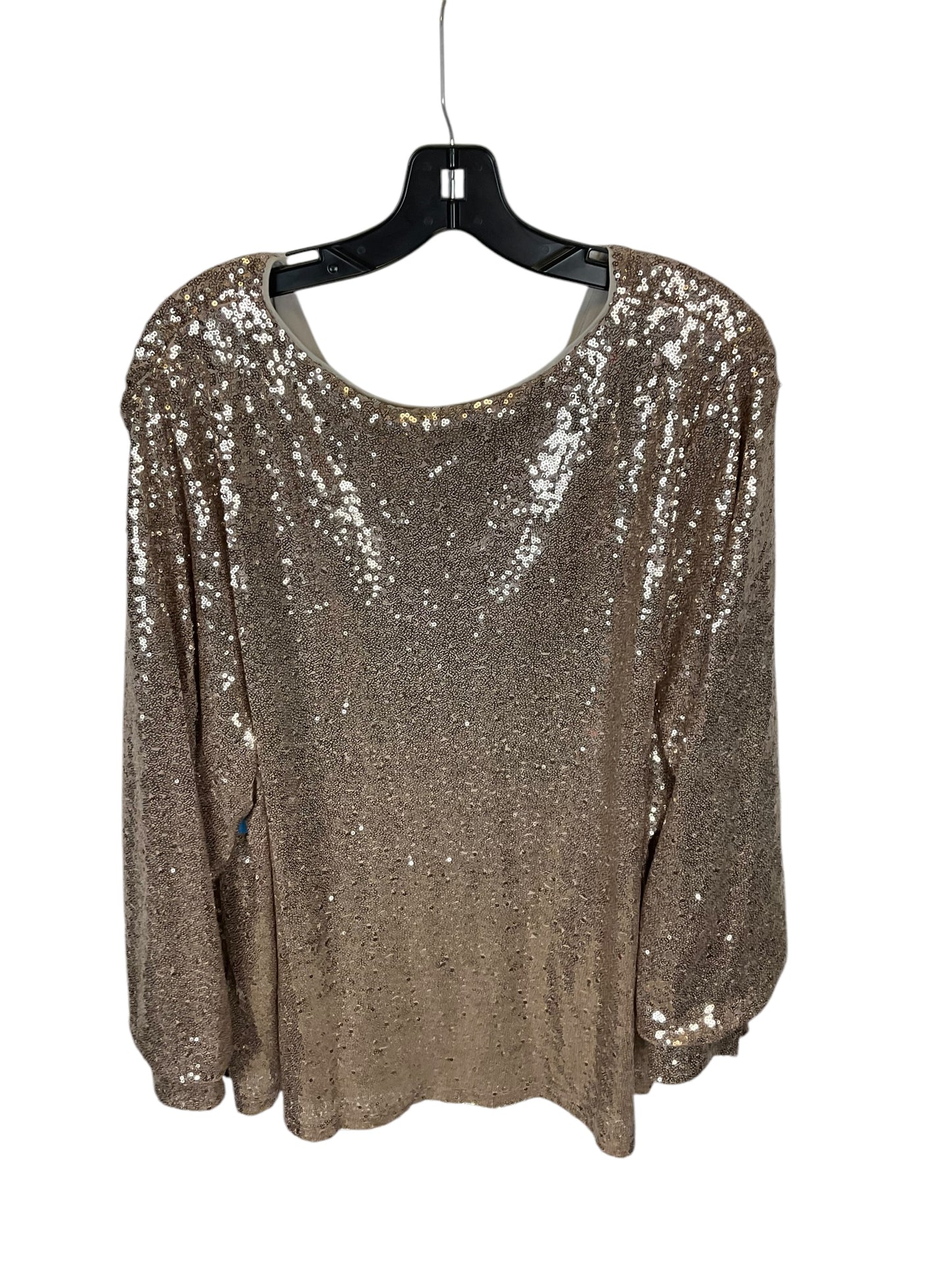 Top Long Sleeve By Lane Bryant In Gold, Size: 3x