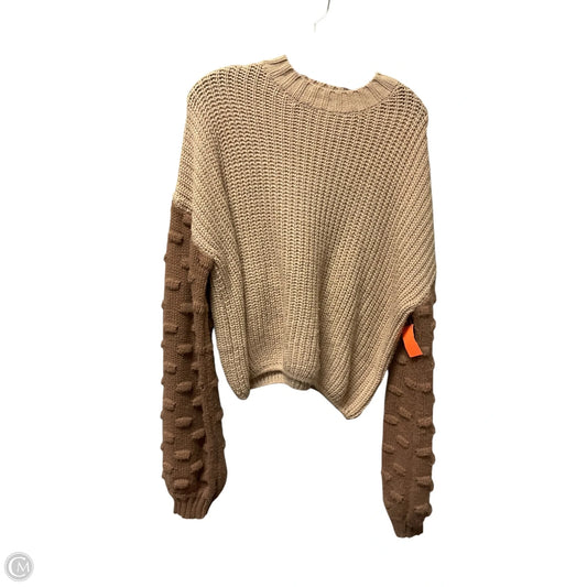 Sweater By Clothes Mentor In Tan, Size: L