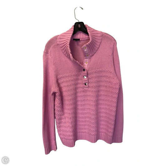 Sweater By Talbots In Pink, Size: L