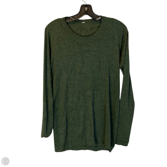 Athletic Top Long Sleeve Crewneck By Lululemon In Green, Size: L
