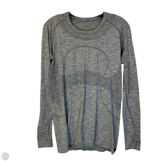 Athletic Top Long Sleeve Crewneck By Lululemon In Grey, Size: L
