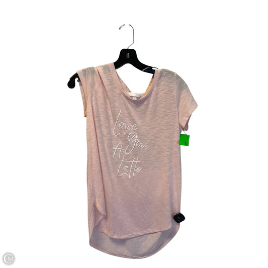 Top Short Sleeve By Lc Lauren Conrad In Pink, Size: M